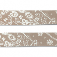 Bandana Marr&oacute;n taupe-blanco