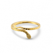 Anillos Acero Inox serpiente Dorado