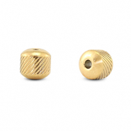 Abalorios de acero inox 8mm Dorado