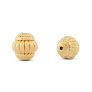 Abalorios de acero inox &oacute;valo Dorado