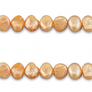 Perlas de agua dulce nugget &oacute;valo Durazno-naranja
