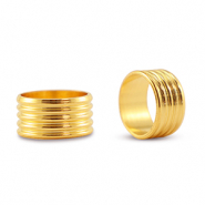 Correderas met&aacute;lica DQ anillo con acanalado Dorado (sin n&iacute;quel)