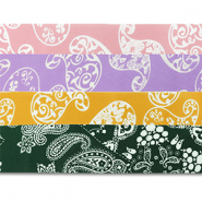 Mix de 4 bandanas Rosa claro-p&uacute;rpura-amarillo ocre-verde oscuro
