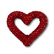 Abalorios bohemios coraz&oacute;n Rojo