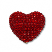 Abalorios bohemios coraz&oacute;n Rojo