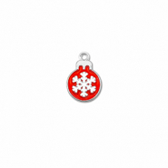 Colgantes met&aacute;licos esfera navide&ntilde;a Plateado-rojo-blanco