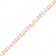 Abalorios faceteados disco 8x6mm Rosa claro