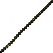 Abalorios faceteados disco 6x4mm Negro