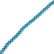 Abalorios faceteados disco 6x4mm Azul