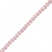 Abalorios faceteados disco 4x3mm Rosa claro