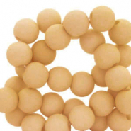 Abalorios acr&iacute;licos 6 mm Marr&oacute;n claro