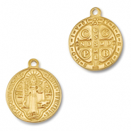Colgantes Acero Inox redondos religiosa Dorado