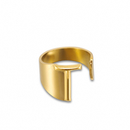Anillos Acero Inox letra T Dorado