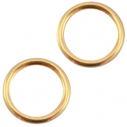 Anillo cerrado met&aacute;lico DQ 13.5mm Dorado (sin n&iacute;quel)