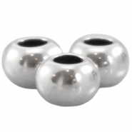 Abalorios met&aacute;licos DQ plano cerrado 7x5mm Plata vieja (sin n&iacute;quel)
