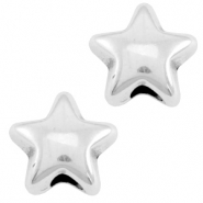 Abalorios metálicos DQ estrella Plata vieja (sin níquel)