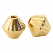 Abalorios metálicos DQ cono Dorado (sin níquel)