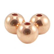Abalorios metálicos DQ 3mm Oro rosado (sin níquel)
