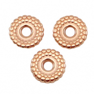 Abalorios metálicos disco 8mm deco Oro rosado (sin níquel)