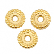 Abalorios metálicos DQ 8mm deco Dorado (sin níquel)
