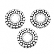 Abalorios metálicos DQ 8mm deco plata vieja (sin níquel)