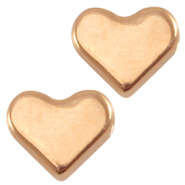 Abalorios met&aacute;licos DQ coraz&oacute;n Oro rosado (sin n&iacute;quel)