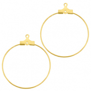 Fornituras met&aacute;licas DQ colgante/pendiente criolla 30mm oro (sin n&iacute;quel)