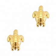Abalorios metálicos DQ tortuga Dorado (sin níquel)