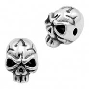 Abalarios metálicos DQ calavera Plata vieja (sin níquel)