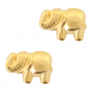 Abalorios metálicos DQ elefante 13x9mm Dorado (sin níquel)