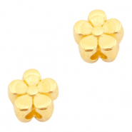 Abalorios met&aacute;licos DQ flor 4mm Dorado (sin n&iacute;quel)
