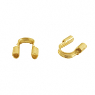 Fornituras met&aacute;licas DQ Protector de alambre/ protector de hilo 5mm (&Oslash;0.56mm) oro (sin n&iacute;quel)