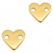 Colgantes metalicos DQ entrepieza coraz&oacute;n Dorado (sin n&iacute;quel)