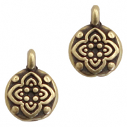 Colgantes met&aacute;licos DQ flor Bronce viejo (sin n&iacute;quel)