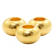 Abalorios metálicos DQ 6mm Dorado (sin níquel)