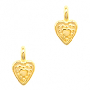 Colgantes met&aacute;licos DQ corazoncito Dorado (sin n&iacute;quel)