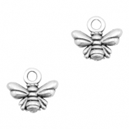 Colgantes met&aacute;licos DQ abeja Plata vieja (sin n&iacute;quel)