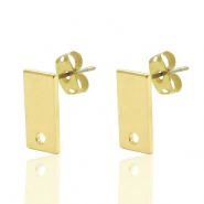 Fornituras met&aacute;licas DQ pendiente base rect&aacute;ngulo 6x12mm oro (sin n&iacute;quel)