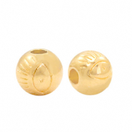 Abalarios metálicos DQ con agujero 6mm Oro (sin níquel)