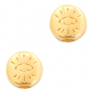 Abalarios metálicos DQ con agujero 6mm Oro (sin níquel)