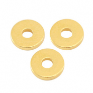 Abalorios metálicos DQ disco rondeles 6x1mm Dorado (sin niquel)