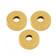Abalorios met&aacute;licos DQ disco rondeles 6x2mm Bronce viejo (sin niquel)