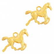 Colgantes met&aacute;licos DQ caballo Dorado (sin n&iacute;quel)