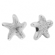 Abalorios met&aacute;licos DQ estrella de mar Plata vieja (sin n&iacute;quel)