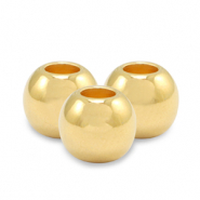 Abalorios metálicos DQ 6mm Dorado (sin níquel)