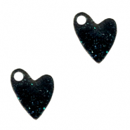 Colgantes Plexx coraz&oacute;n brillante Negro