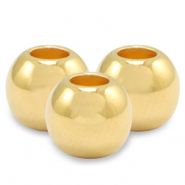 Abalorios metálicos DQ 6mm Dorado (sin níquel)