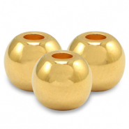 Abalorios metálicos DQ 5mm Dorado (sin níquel)