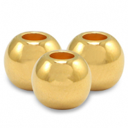 Abalorios metálicos DQ 4mm Dorado (sin níquel)