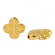 Abalorios metálicos DQ cruz 11mm Dorado (sin níquel)